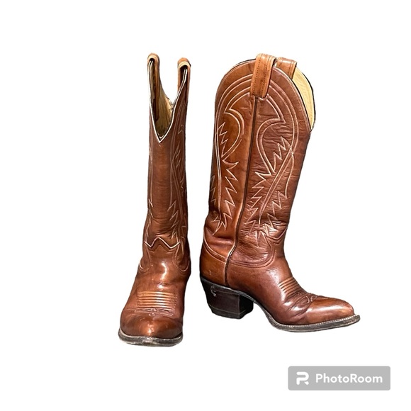 Tony lama 7224 leather cowboy cowgirl western boots. Size 4.5 C (wide) - Picture 8 of 10
